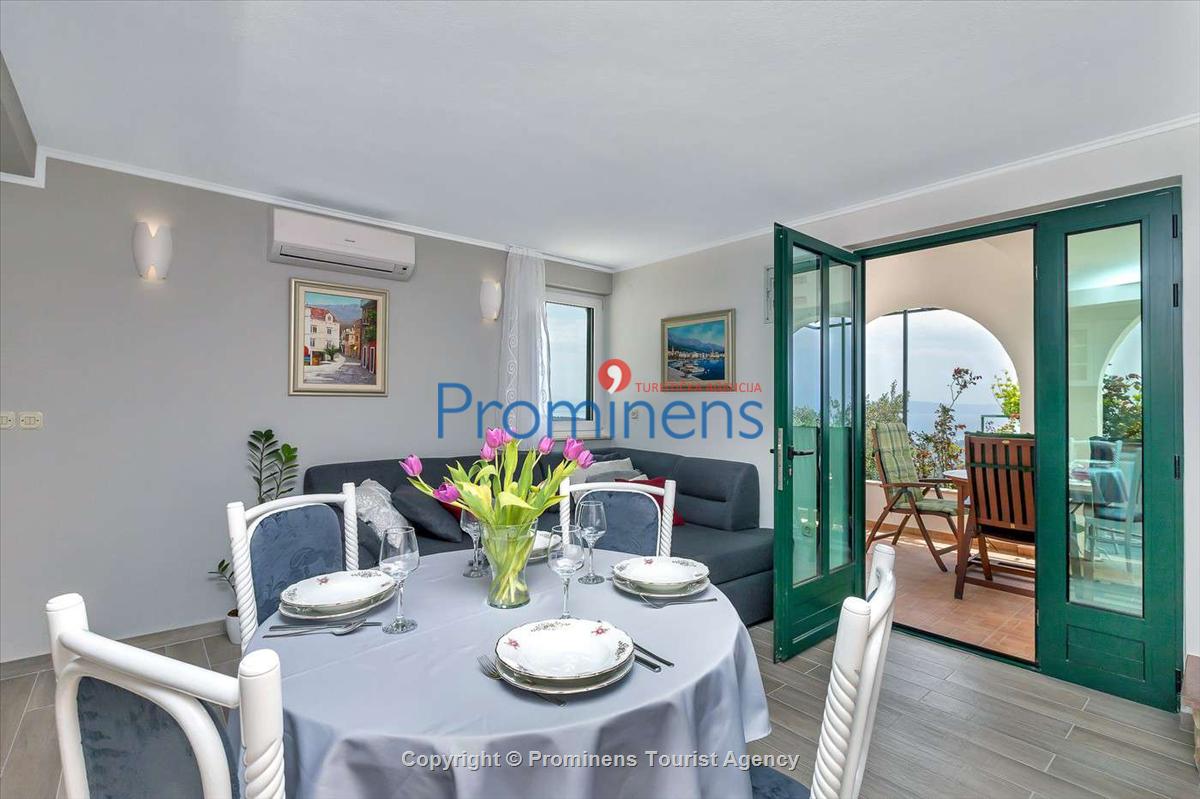 Bezaubernde Villa Mendula in Puharici mit beheiztem Infinity-Pool - Entspannter Urlaub oberhalb von Makarska, Kroatien