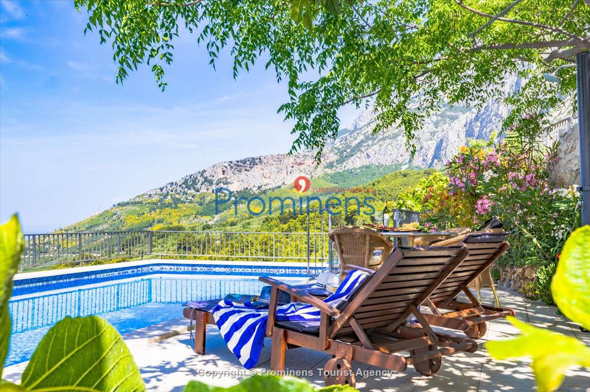 Fereinhaus Stina mit Pool und Meerblick in Tučepi - Makarska Riviera -Kroatien mieten