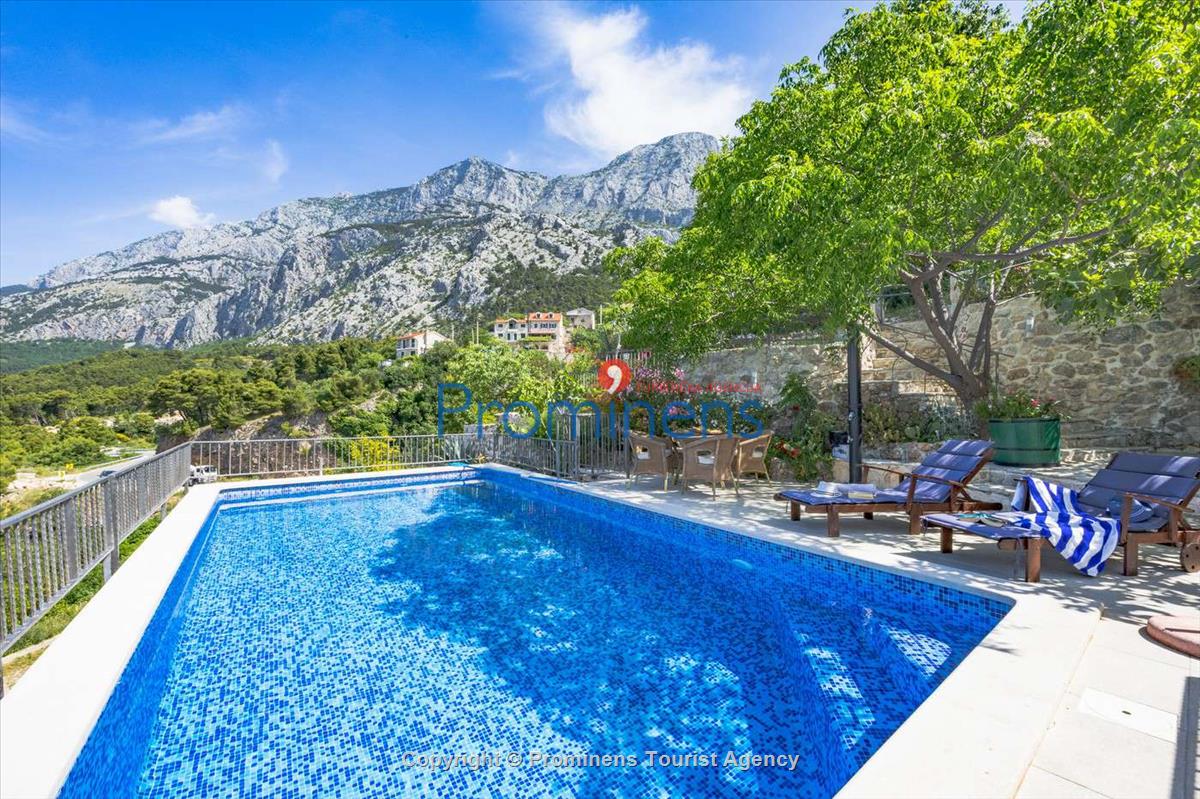 Fereinhaus Stina mit Pool und Meerblick in Tučepi - Makarska Riviera -Kroatien mieten