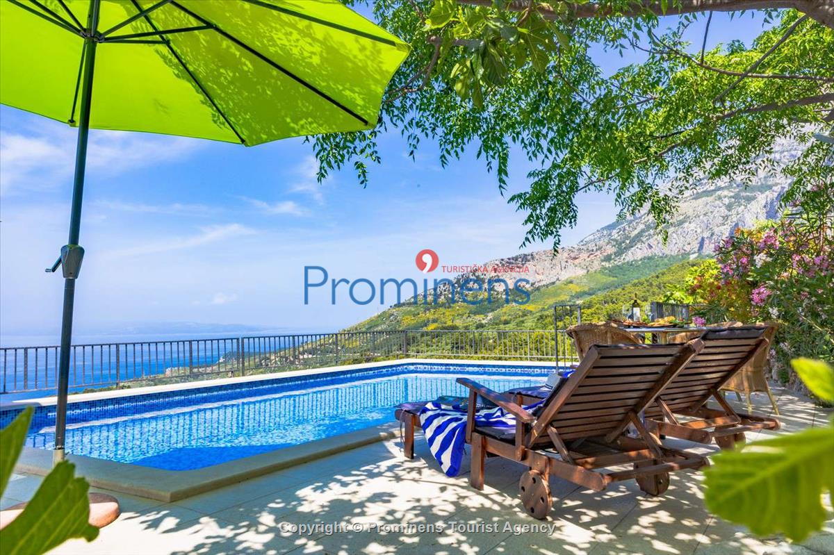 Fereinhaus Stina mit Pool und Meerblick in Tučepi - Makarska Riviera -Kroatien mieten
