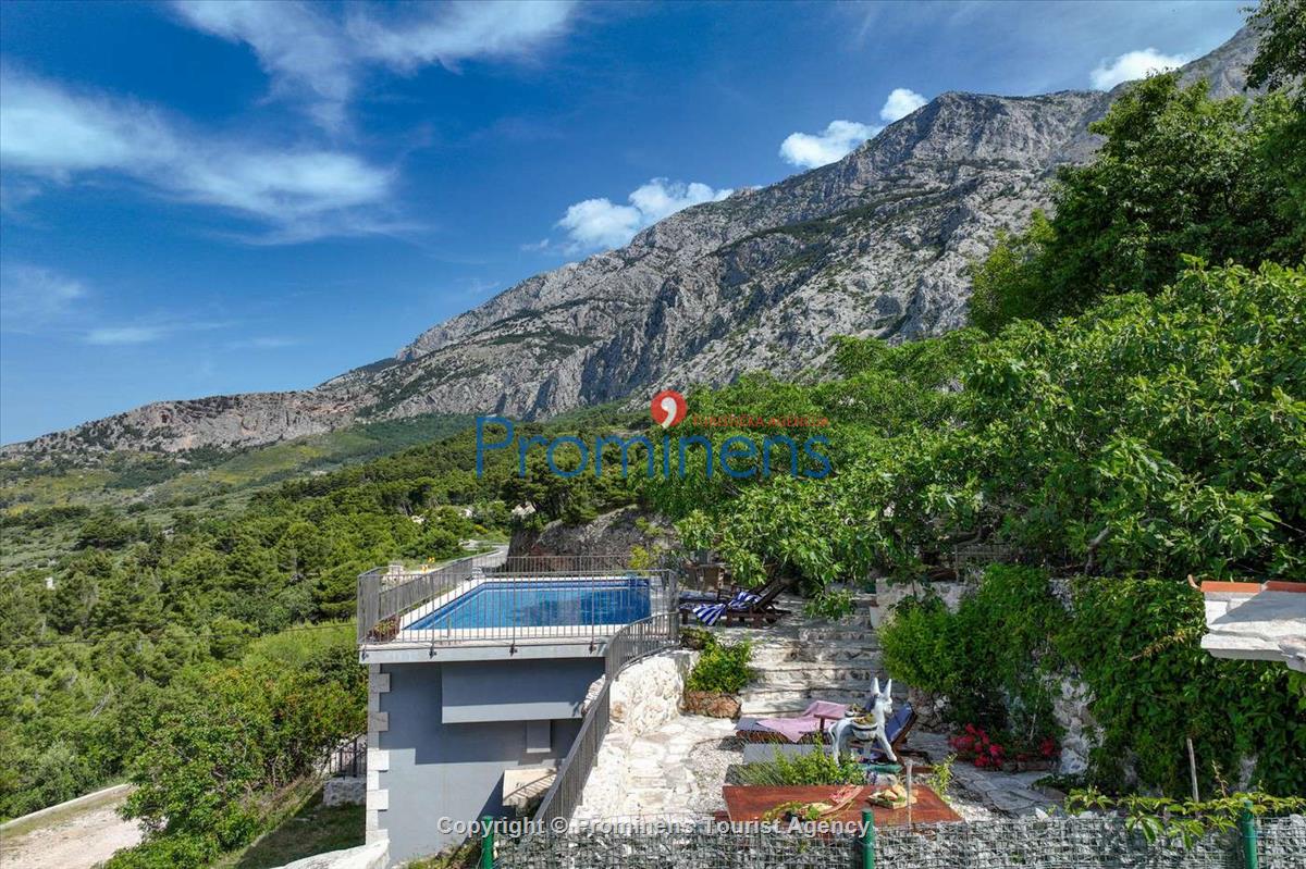 Fereinhaus Stina mit Pool und Meerblick in Tučepi - Makarska Riviera -Kroatien mieten