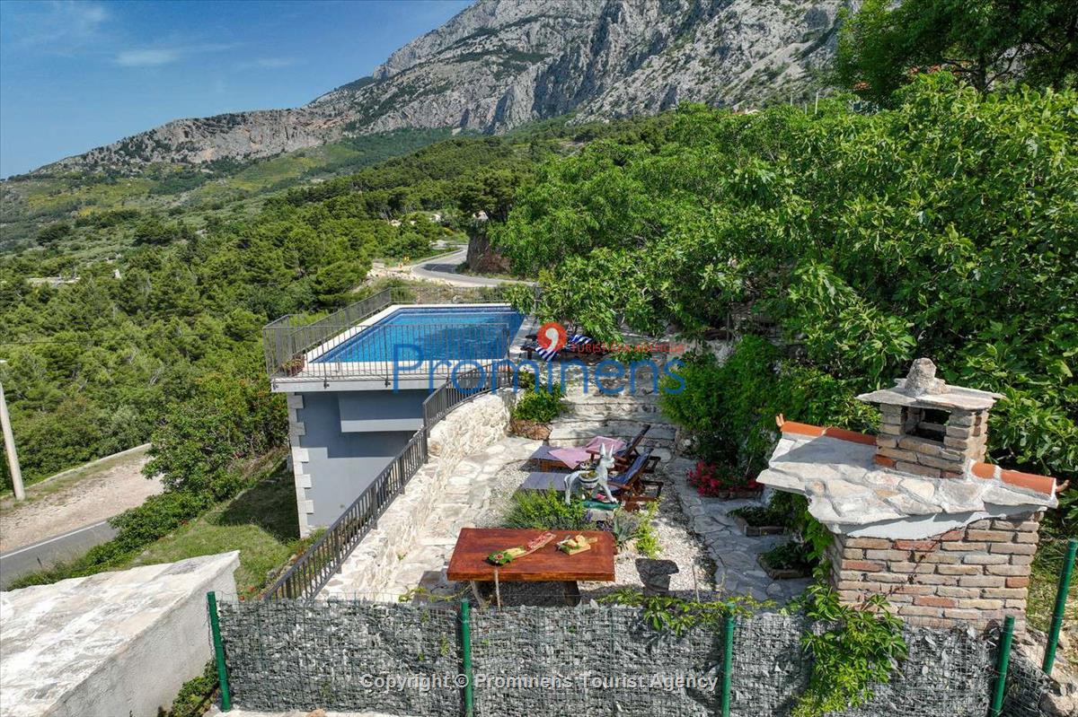 Fereinhaus Stina mit Pool und Meerblick in Tučepi - Makarska Riviera -Kroatien mieten