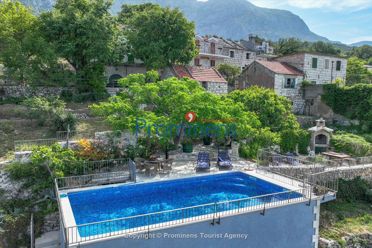 Fereinhaus Stina mit Pool und Meerblick in Tučepi - Makarska Riviera -Kroatien mieten