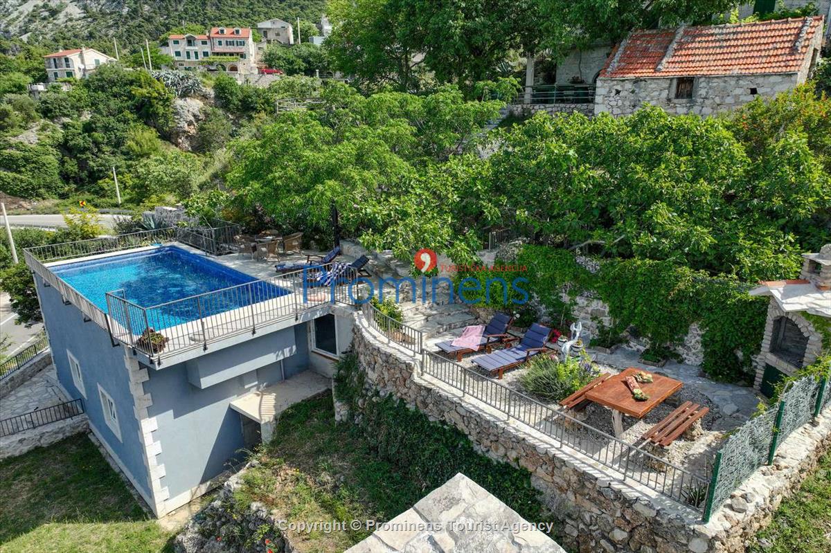 Fereinhaus Stina mit Pool und Meerblick in Tučepi - Makarska Riviera -Kroatien mieten