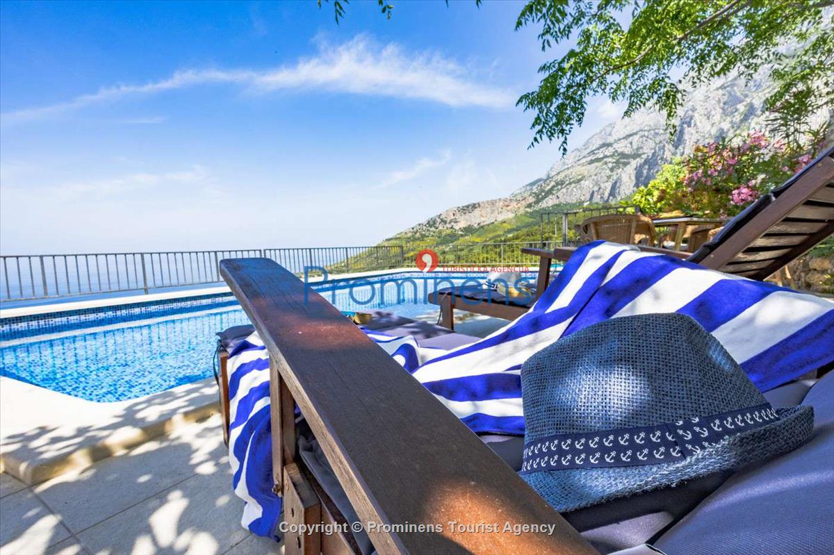 Fereinhaus Stina mit Pool und Meerblick in Tučepi - Makarska Riviera -Kroatien mieten
