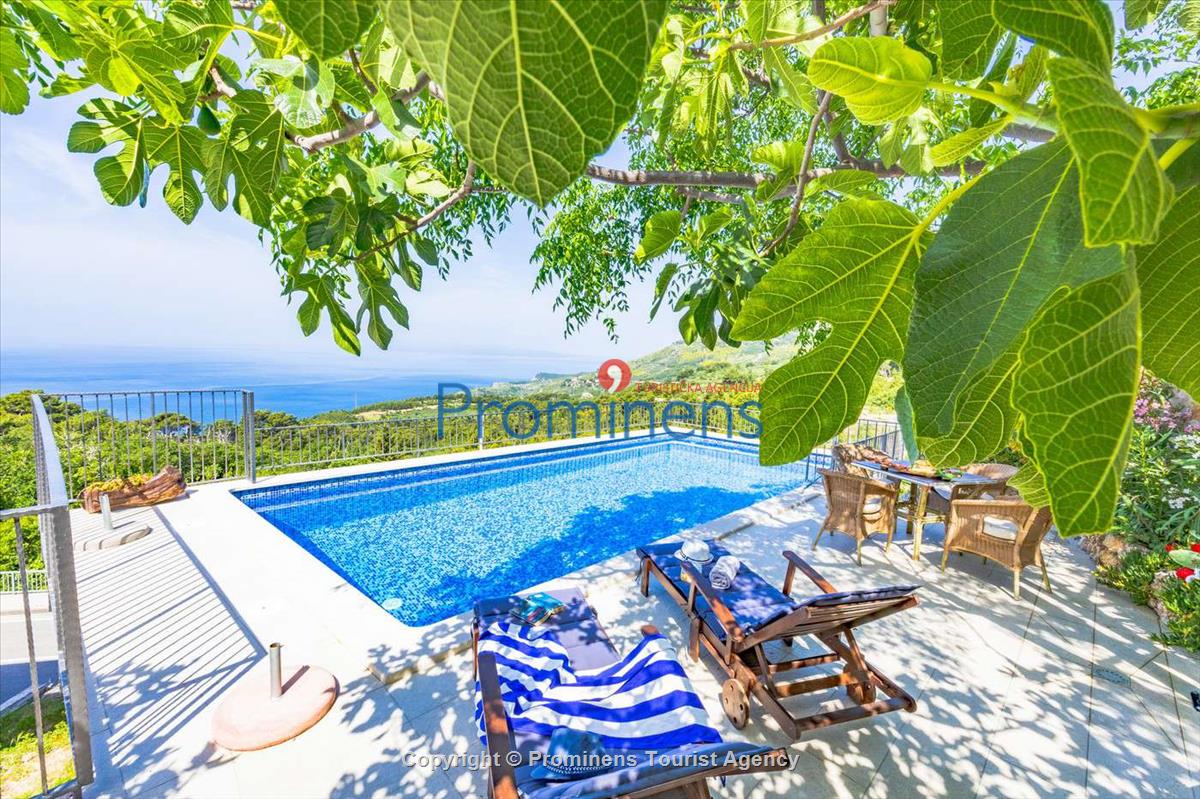 Fereinhaus Stina mit Pool und Meerblick in Tučepi - Makarska Riviera -Kroatien mieten