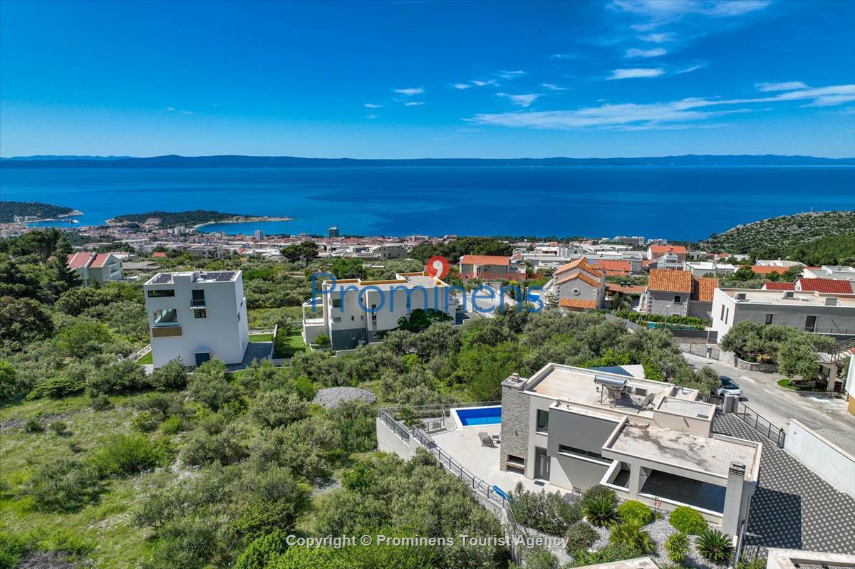 Ferienhaus Villa Oscar in Makarska mit beheiztem Pool, Whirlpool, Terrasse und Meerblick- ruhiger Familienurlaub