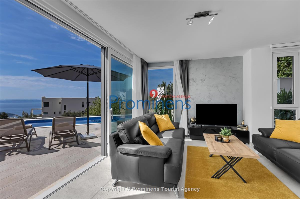 Ferienhaus Villa Oscar in Makarska mit beheiztem Pool, Whirlpool, Terrasse und Meerblick- ruhiger Familienurlaub