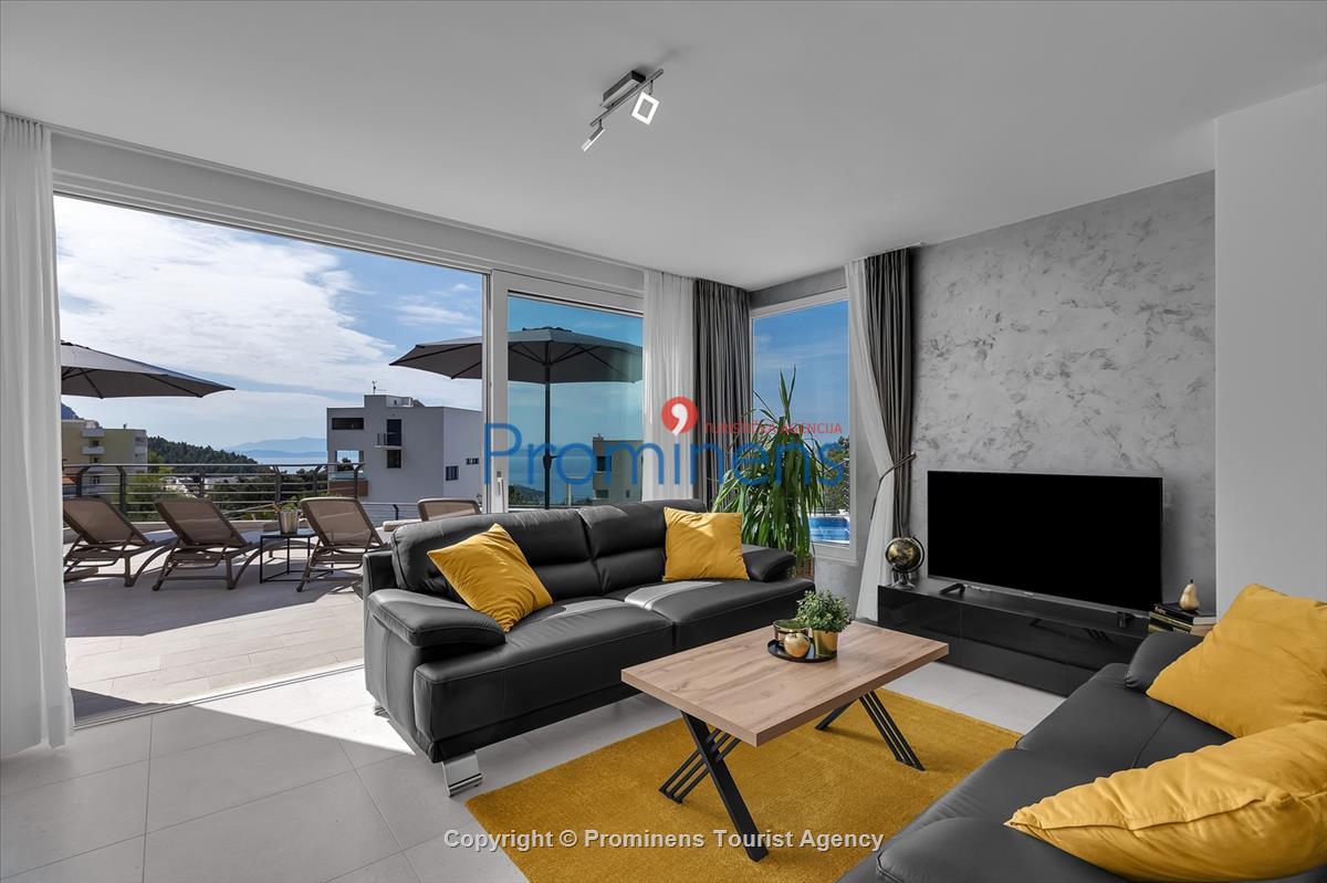Ferienhaus Villa Oscar in Makarska mit beheiztem Pool, Whirlpool, Terrasse und Meerblick- ruhiger Familienurlaub