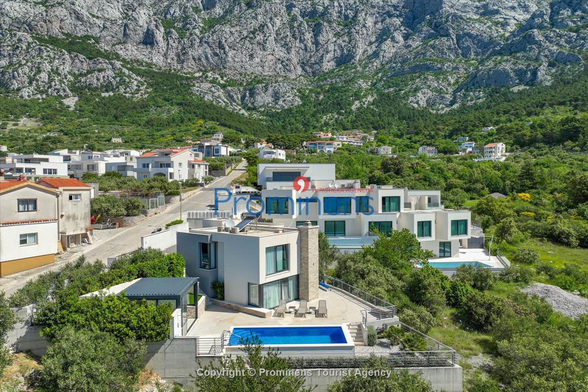 Ferienhaus Villa Oscar in Makarska mit beheiztem Pool, Whirlpool, Terrasse und Meerblick- ruhiger Familienurlaub