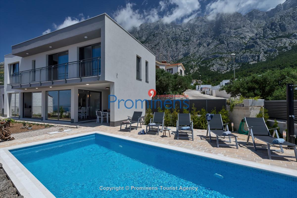 Ferienhaus Villa SMART mit Pool in Makarska - Drei Schlafzimmer und Meerblick